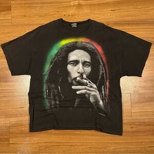 2005 Bob Marley 1X Zion Black Graphic T-shirt